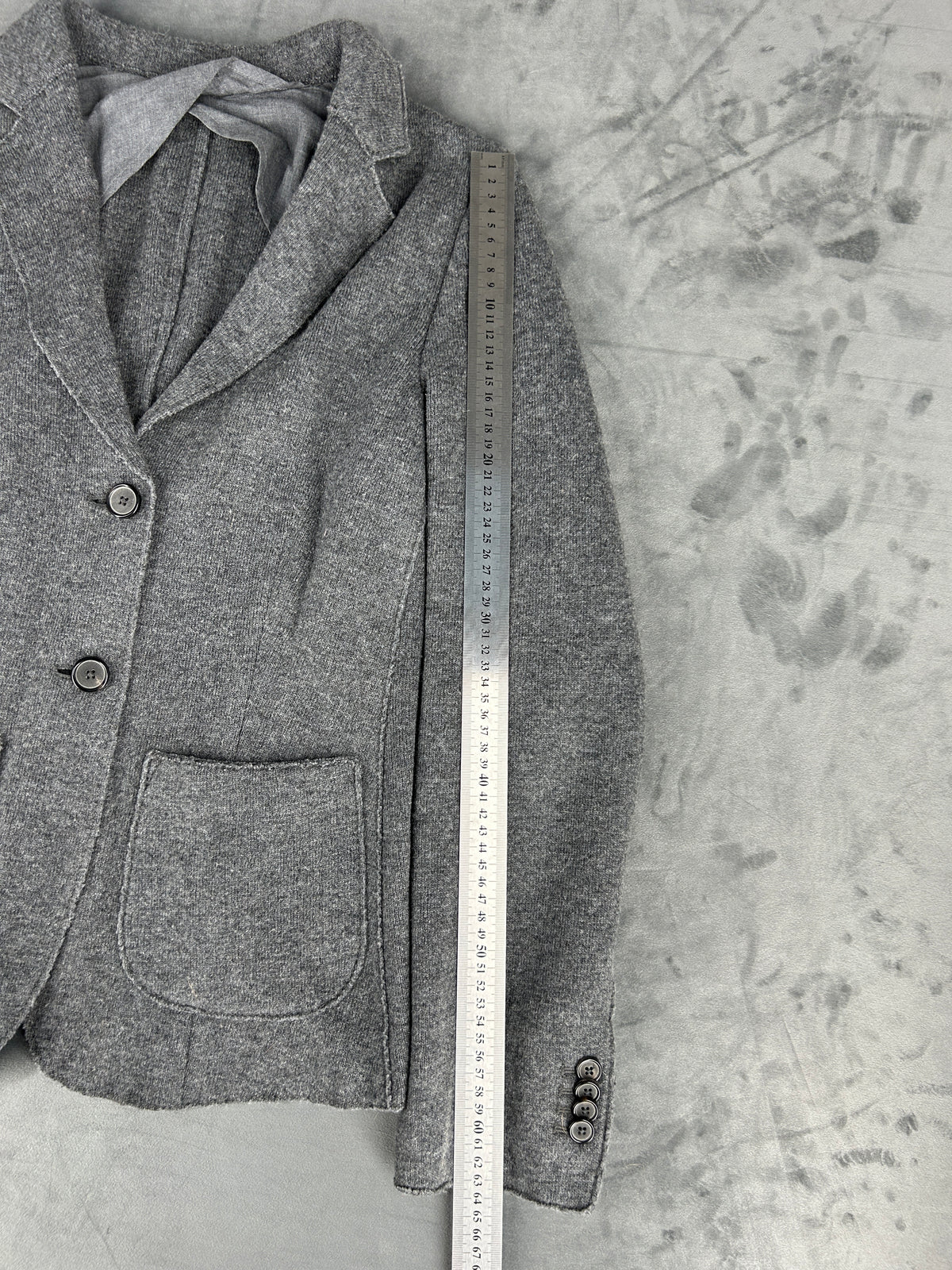 Blazer grigio in lana vintage – Donna Taglia M