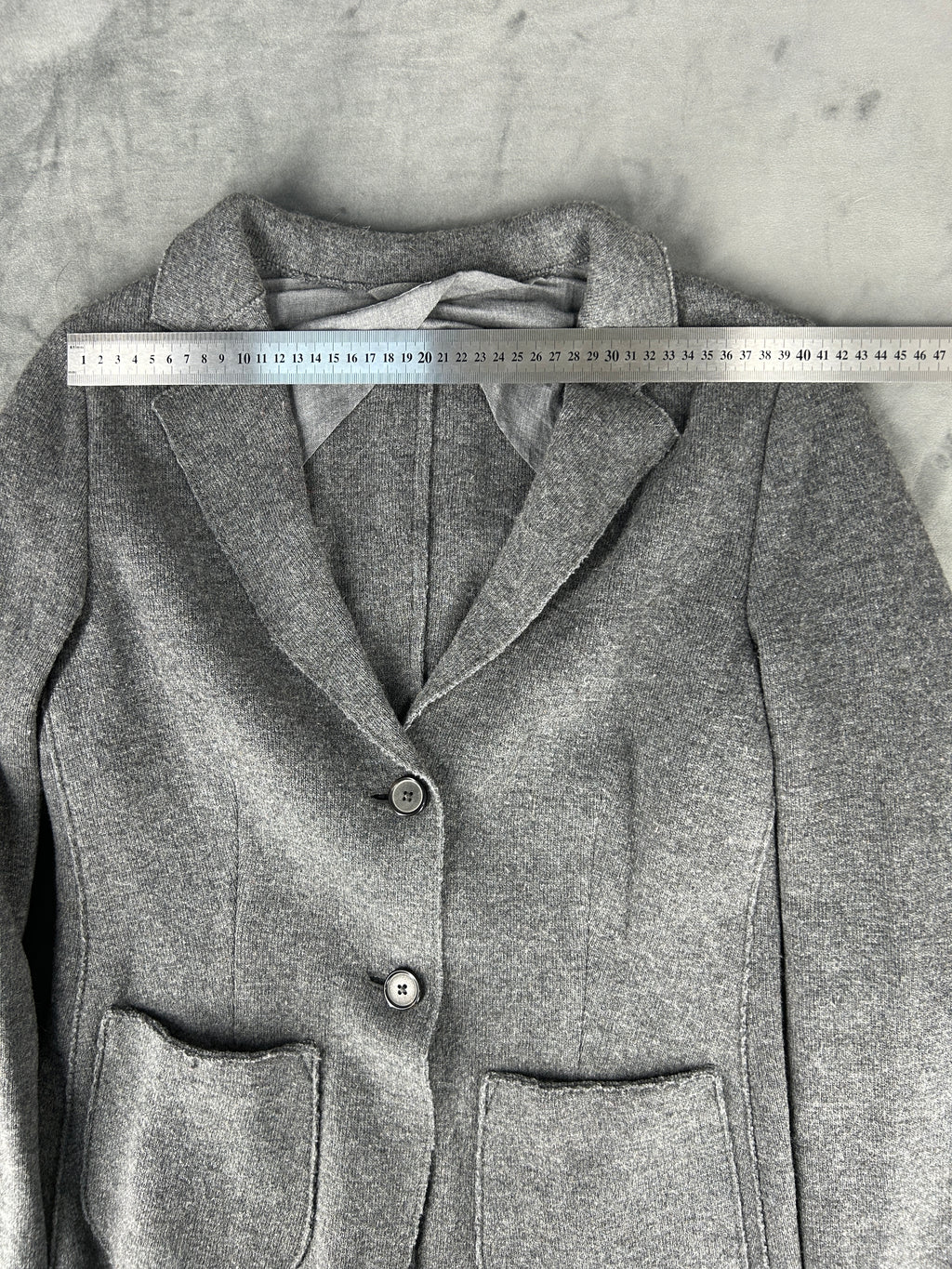 Blazer grigio in lana vintage – Donna Taglia M