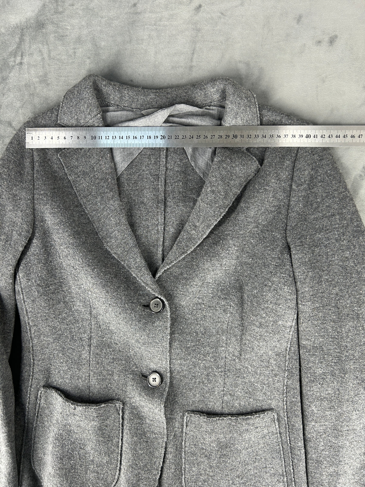 Blazer grigio in lana vintage – Donna Taglia M