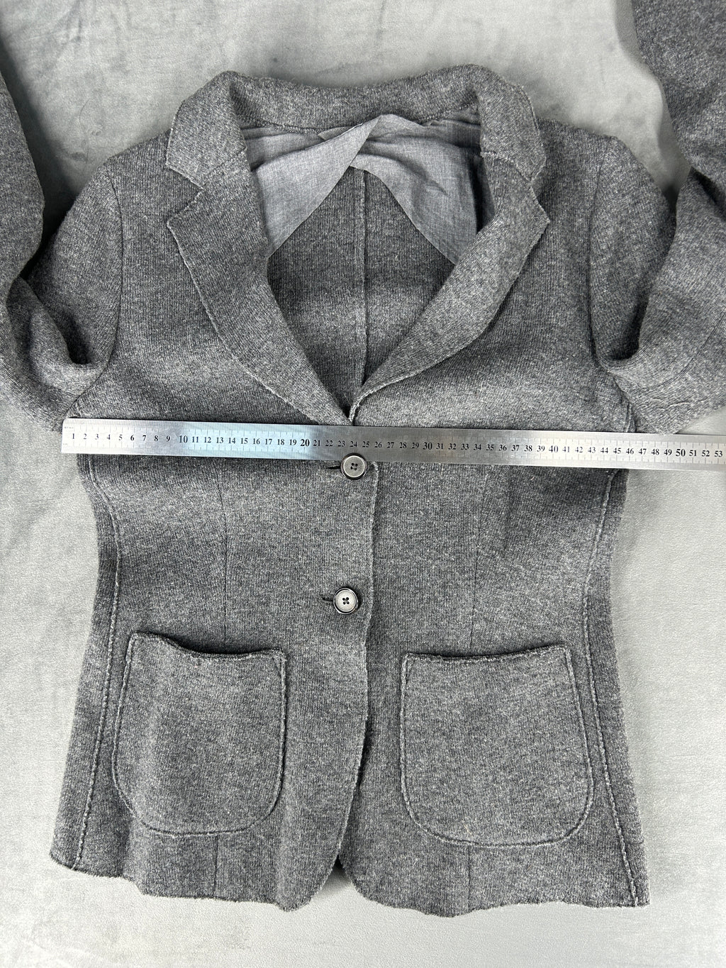 Blazer grigio in lana vintage – Donna Taglia M
