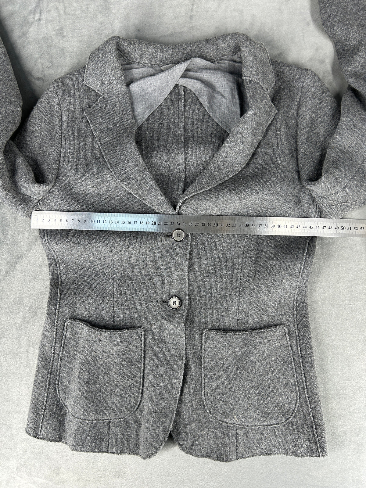 Blazer grigio in lana vintage – Donna Taglia M