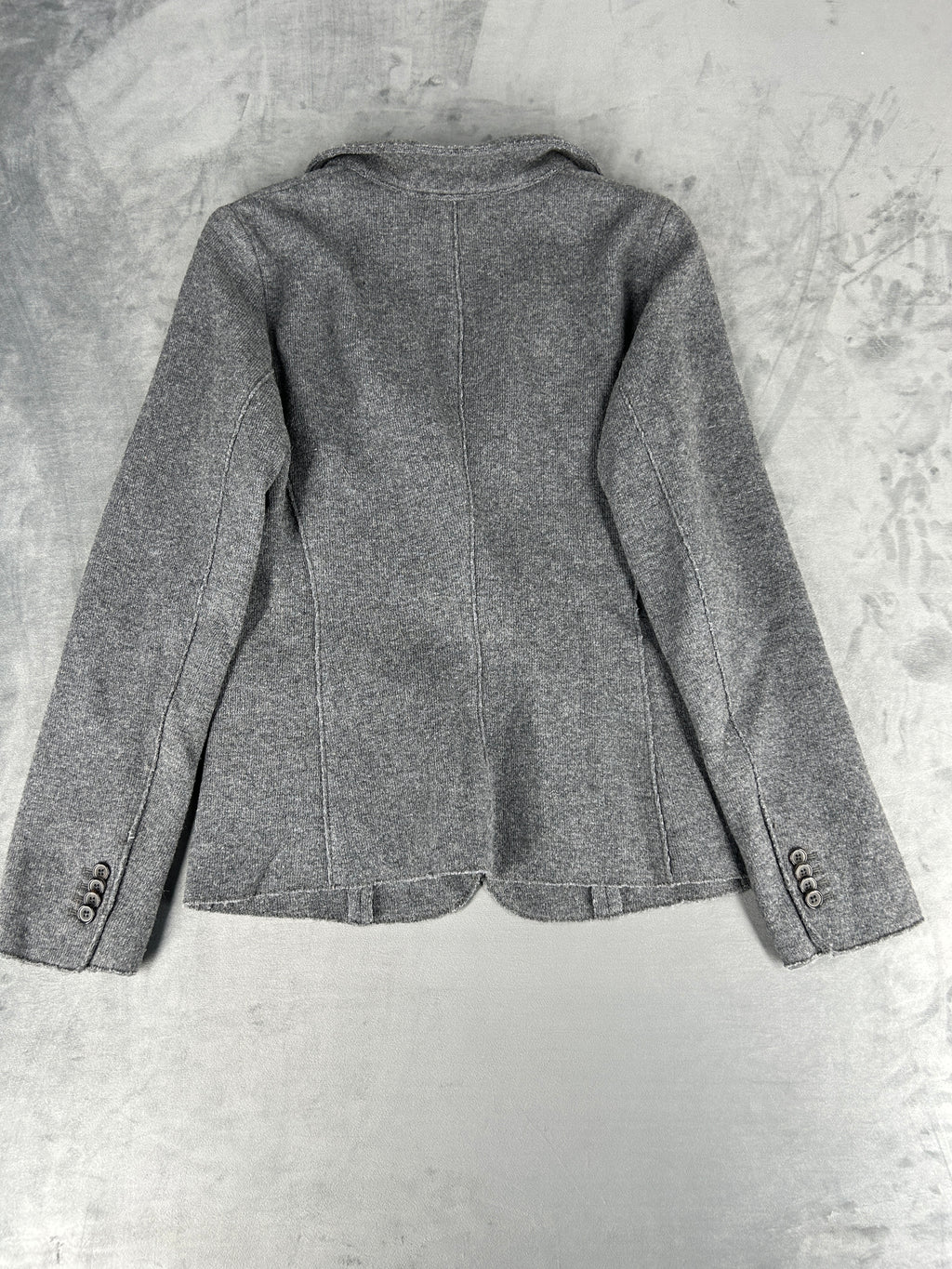 Blazer grigio in lana vintage – Donna Taglia M