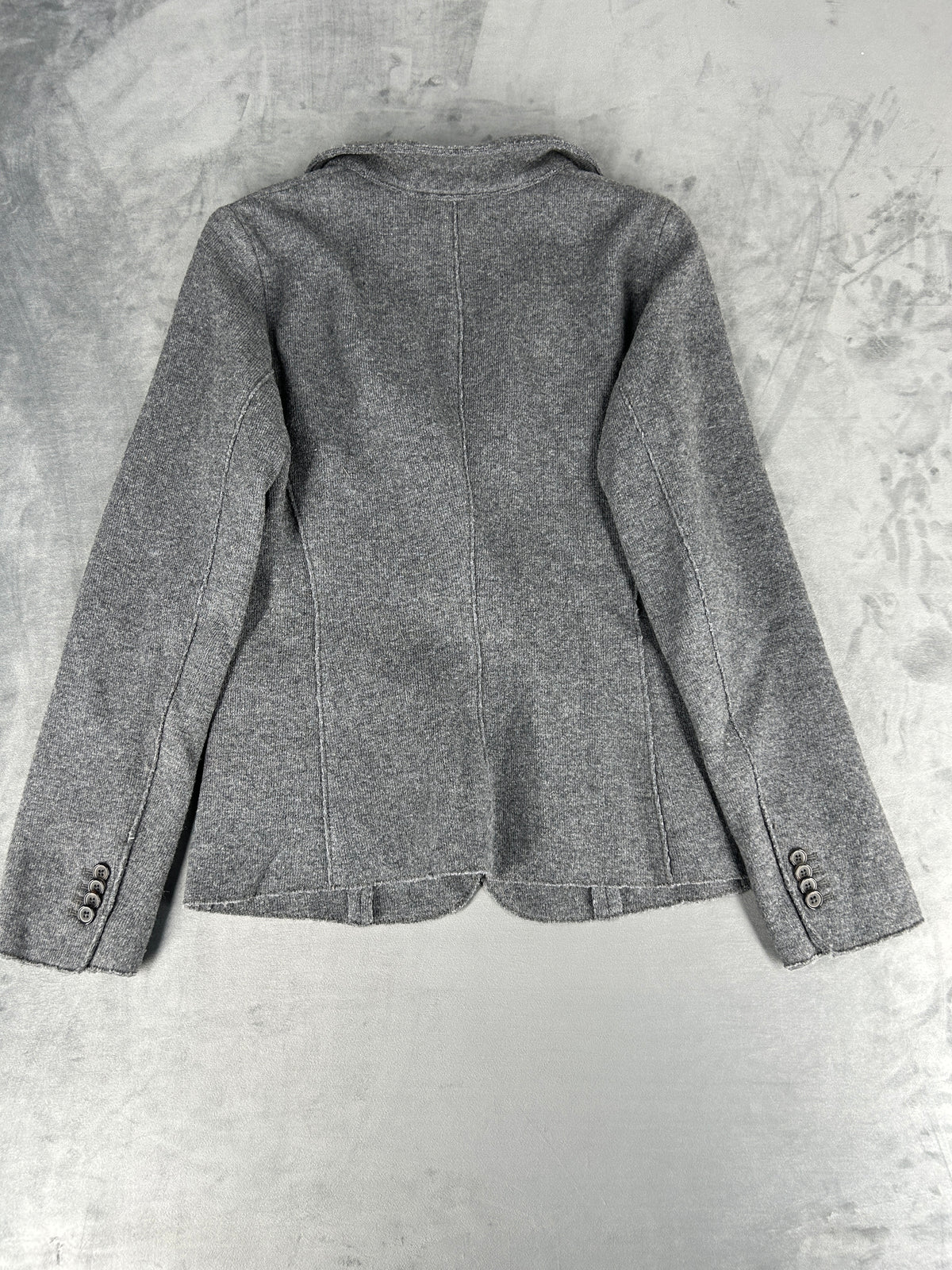 Blazer grigio in lana vintage – Donna Taglia M