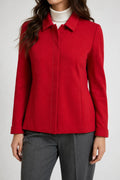 Giacca rossa con collo ricamato Anna Castellaro vintage – Donna Taglia L