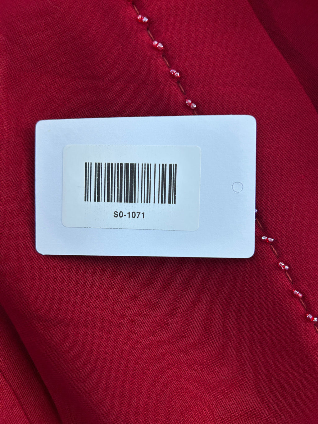 Giacca rossa con collo ricamato Anna Castellaro vintage – Donna Taglia L