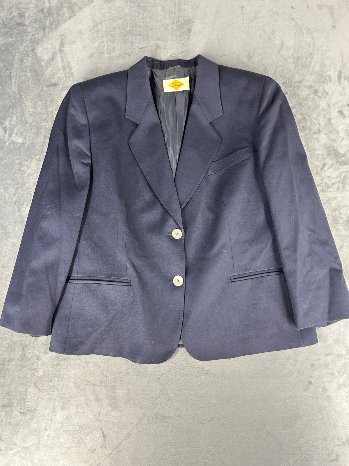 Blazer blu navy Glamer vintage – Donna Taglia L