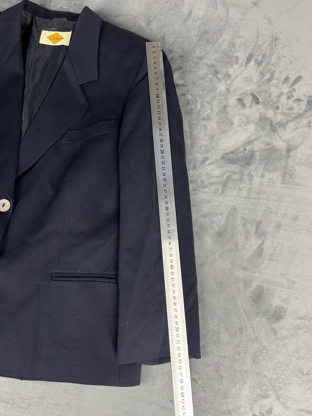 Blazer blu navy Glamer vintage – Donna Taglia L