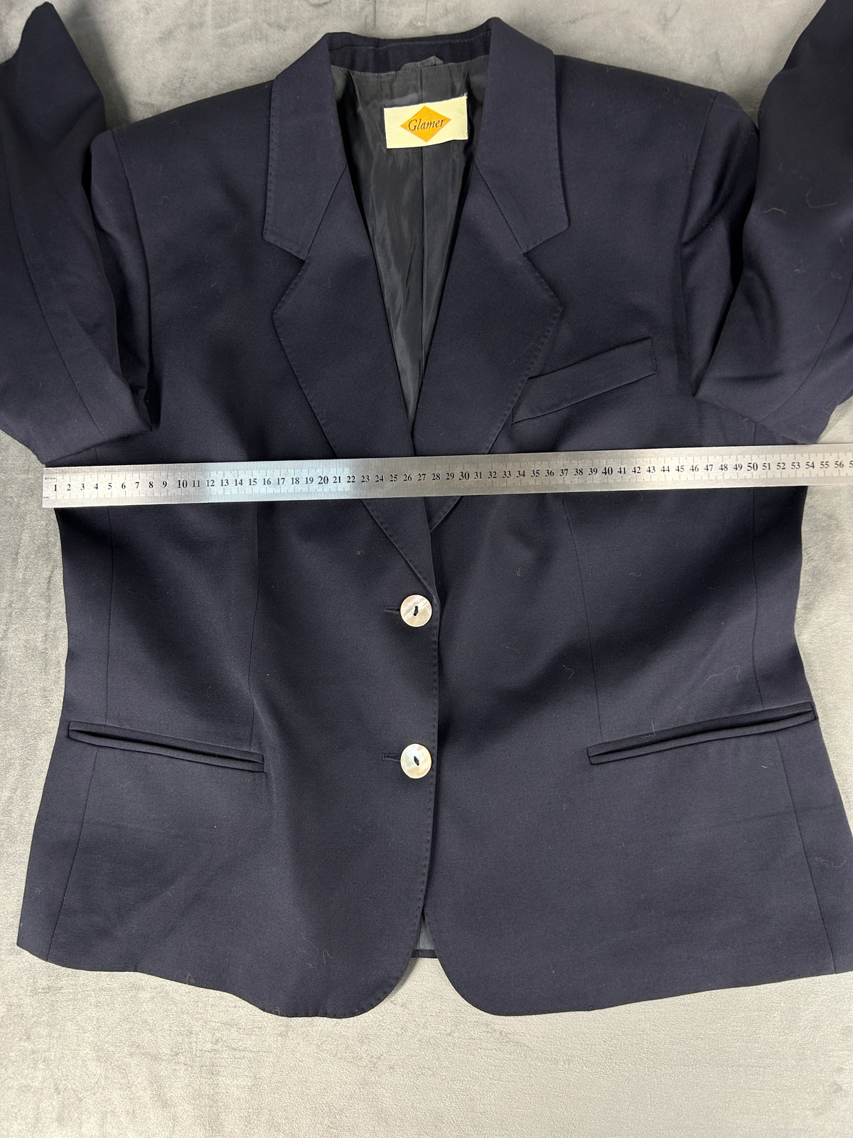 Blazer blu navy Glamer vintage – Donna Taglia L