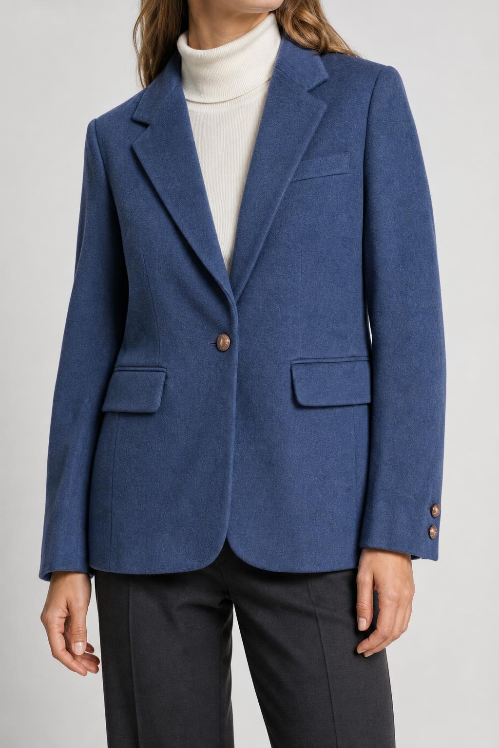 Blazer azzurro in lana Ten Yards vintage – Donna Taglia L (IT 44)