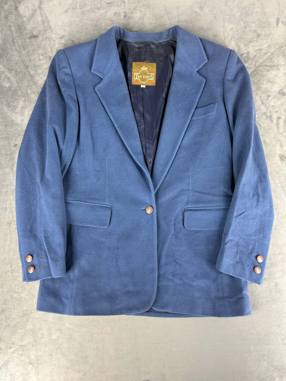 Blazer azzurro in lana Ten Yards vintage – Donna Taglia L (IT 44)