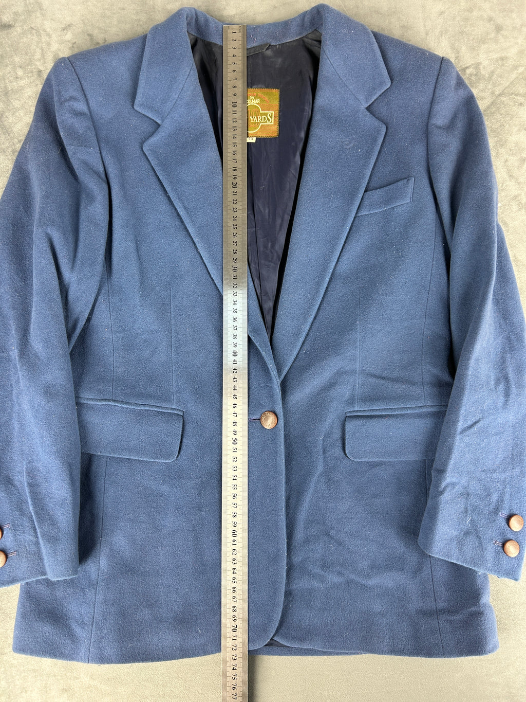 Blazer azzurro in lana Ten Yards vintage – Donna Taglia L (IT 44)