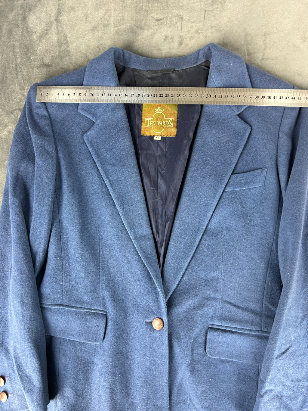 Blazer azzurro in lana Ten Yards vintage – Donna Taglia L (IT 44)