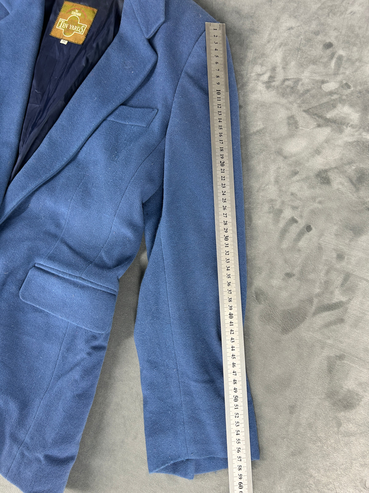 Blazer azzurro in lana Ten Yards vintage – Donna Taglia L (IT 44)