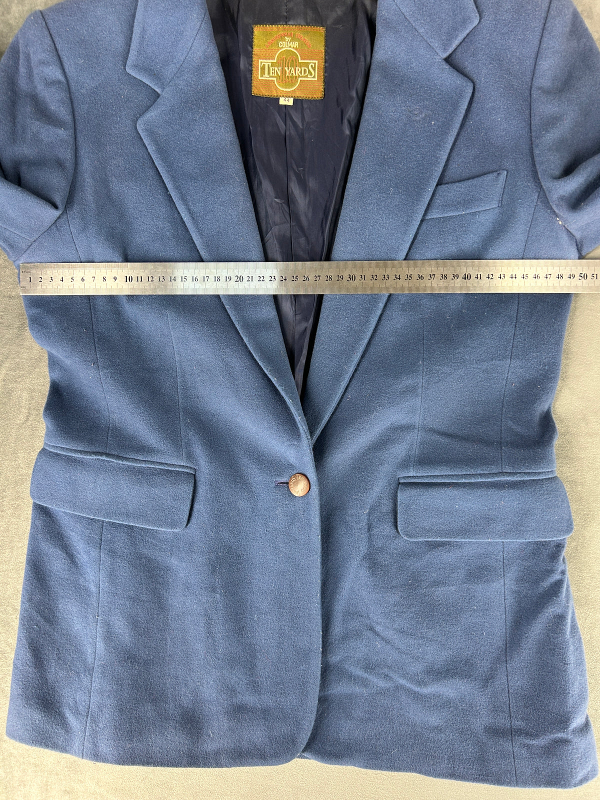 Blazer azzurro in lana Ten Yards vintage – Donna Taglia L (IT 44)