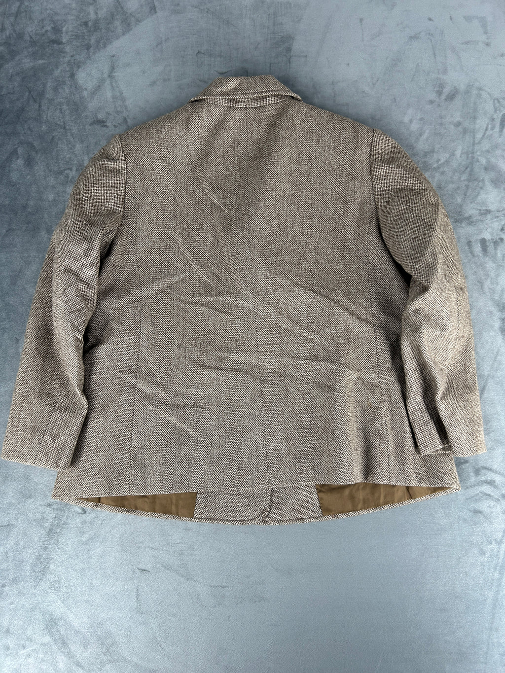 Blazer in lana tweed marrone vintage – Donna Taglia L