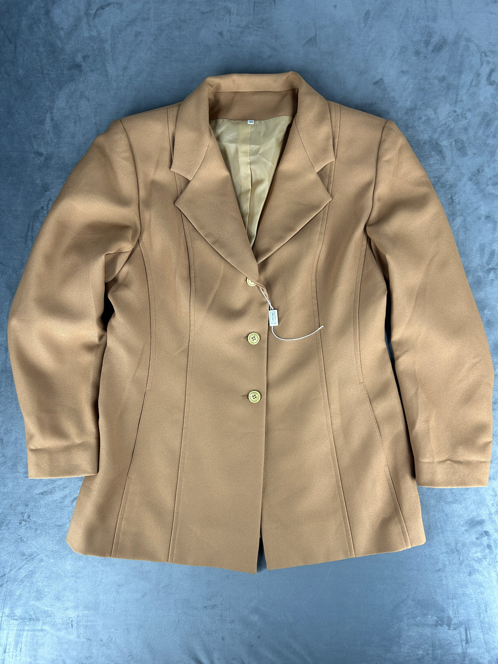 Giacca lunga cammello vintage – Donna Taglia L