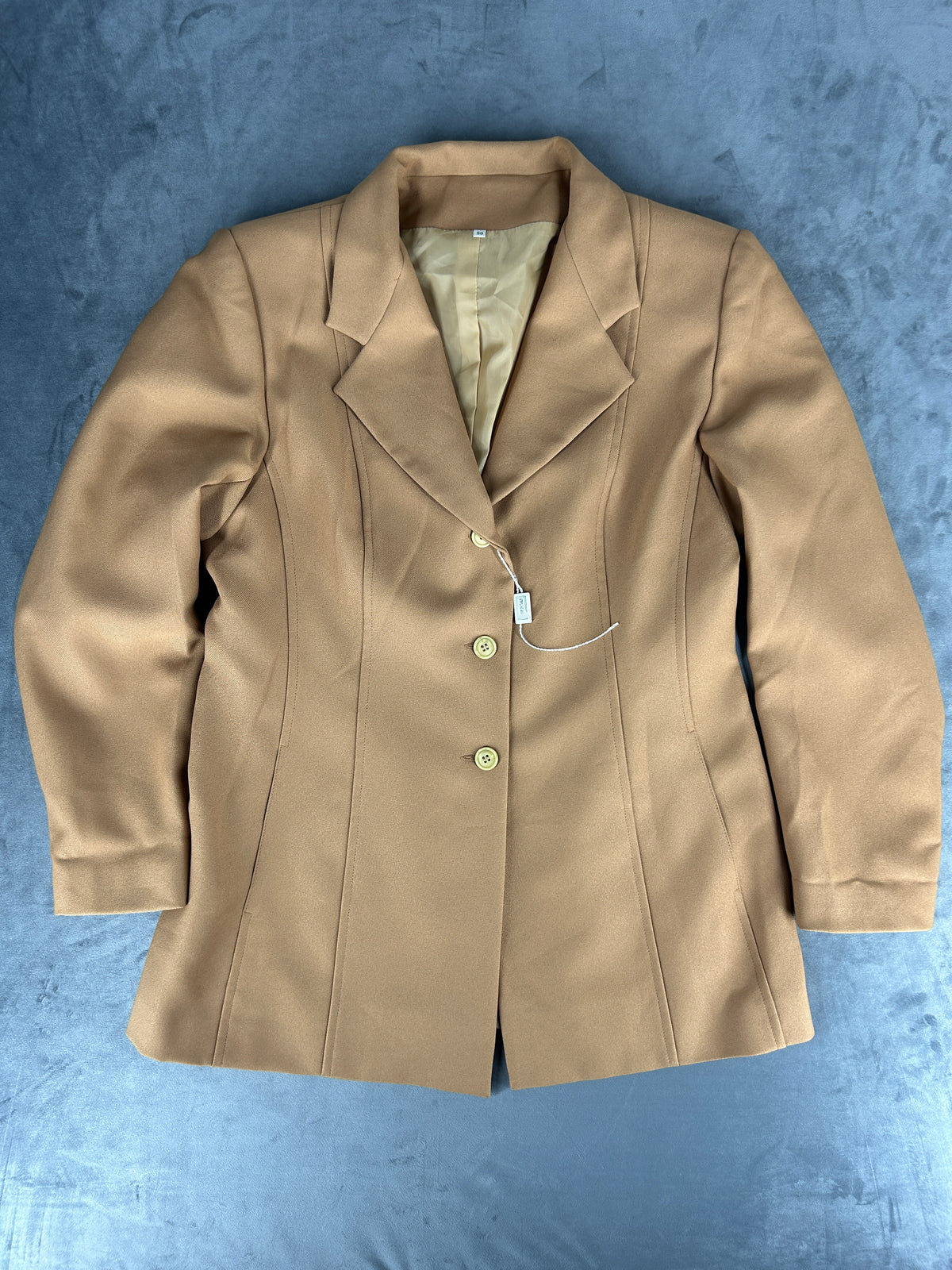 Giacca lunga cammello vintage – Donna Taglia L