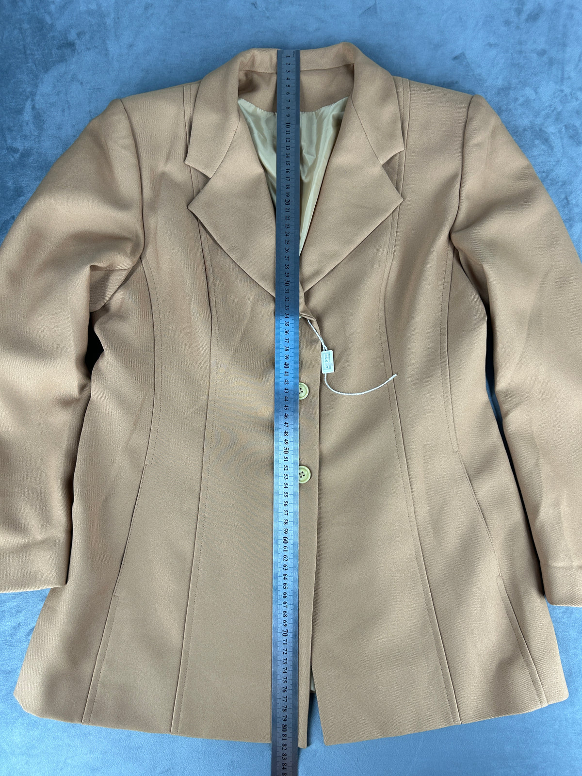 Giacca lunga cammello vintage – Donna Taglia L