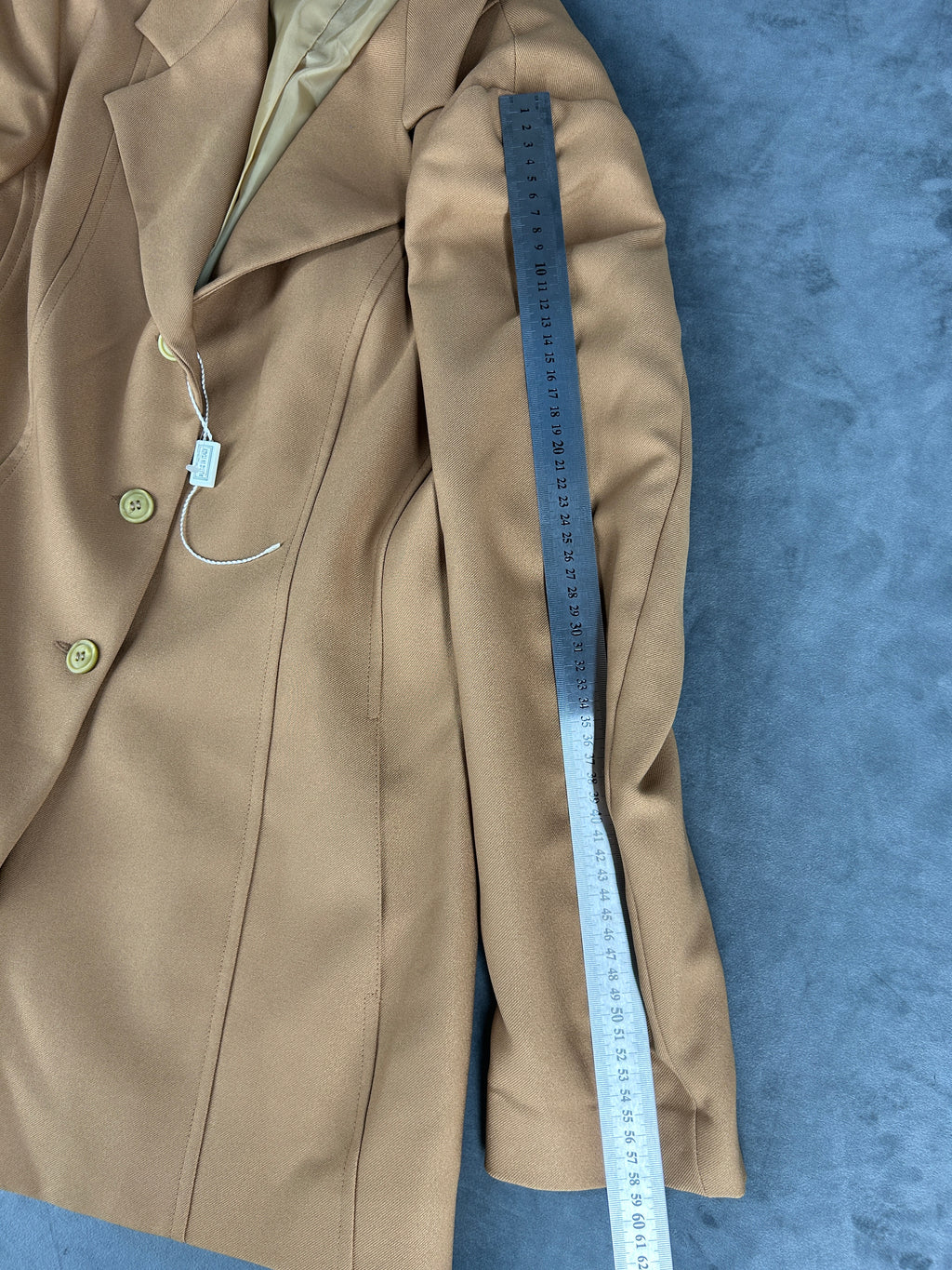 Giacca lunga cammello vintage – Donna Taglia L