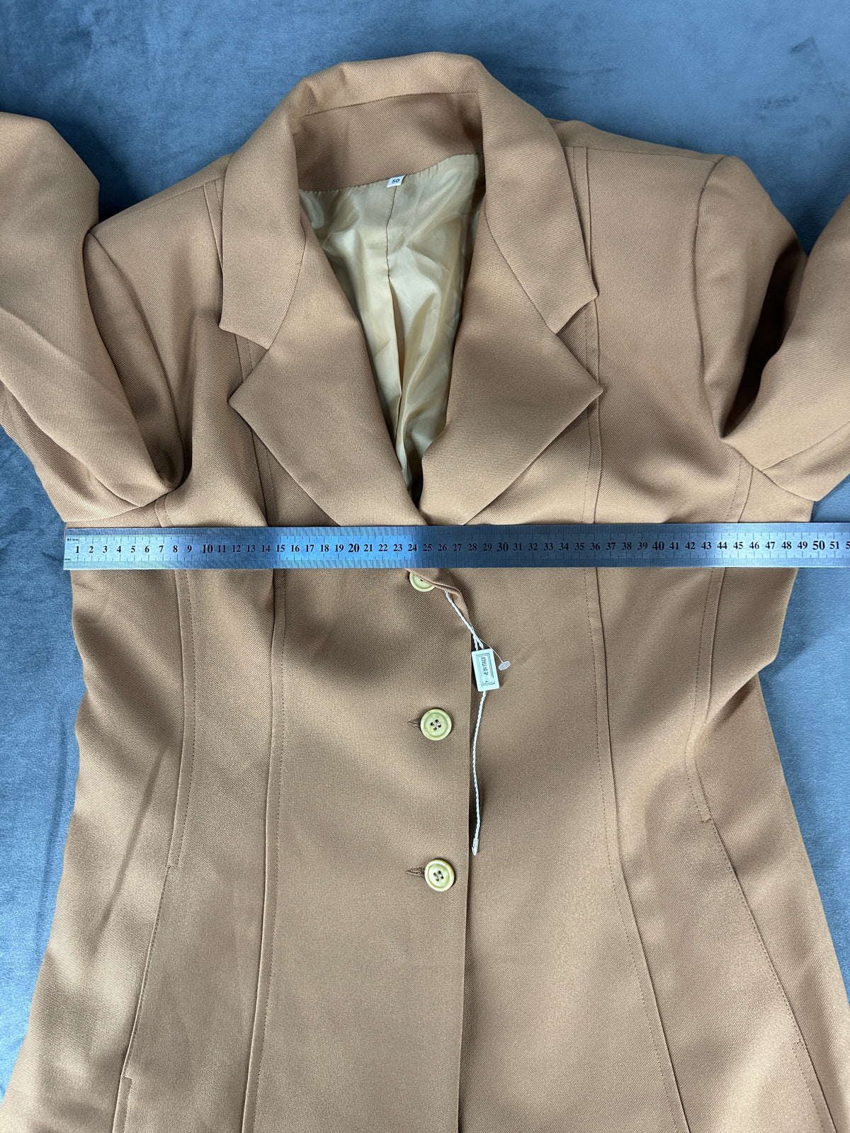 Giacca lunga cammello vintage – Donna Taglia L