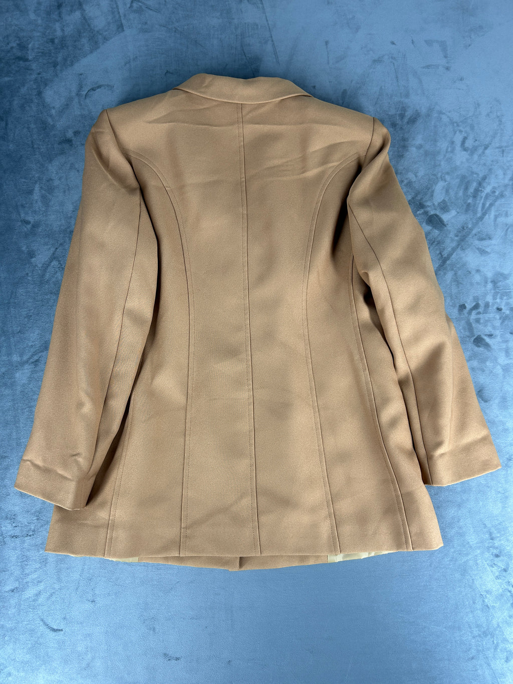 Giacca lunga cammello vintage – Donna Taglia L