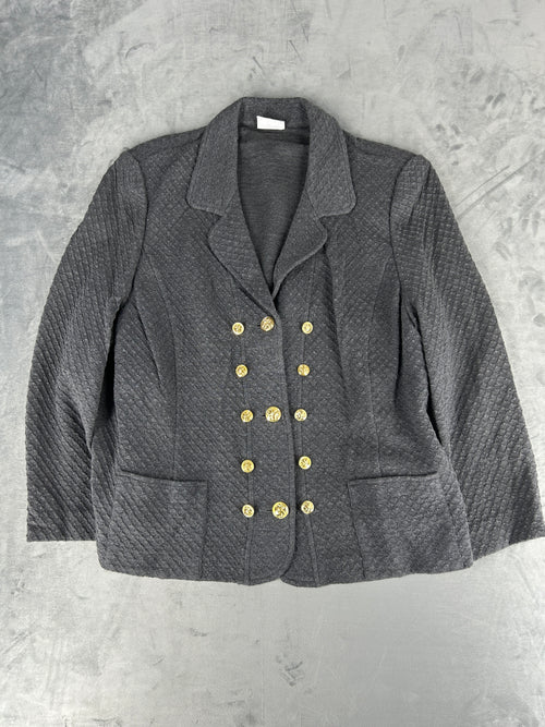 Blazer grigio in maglia doppiopetto Liolà vintage – Donna Taglia L