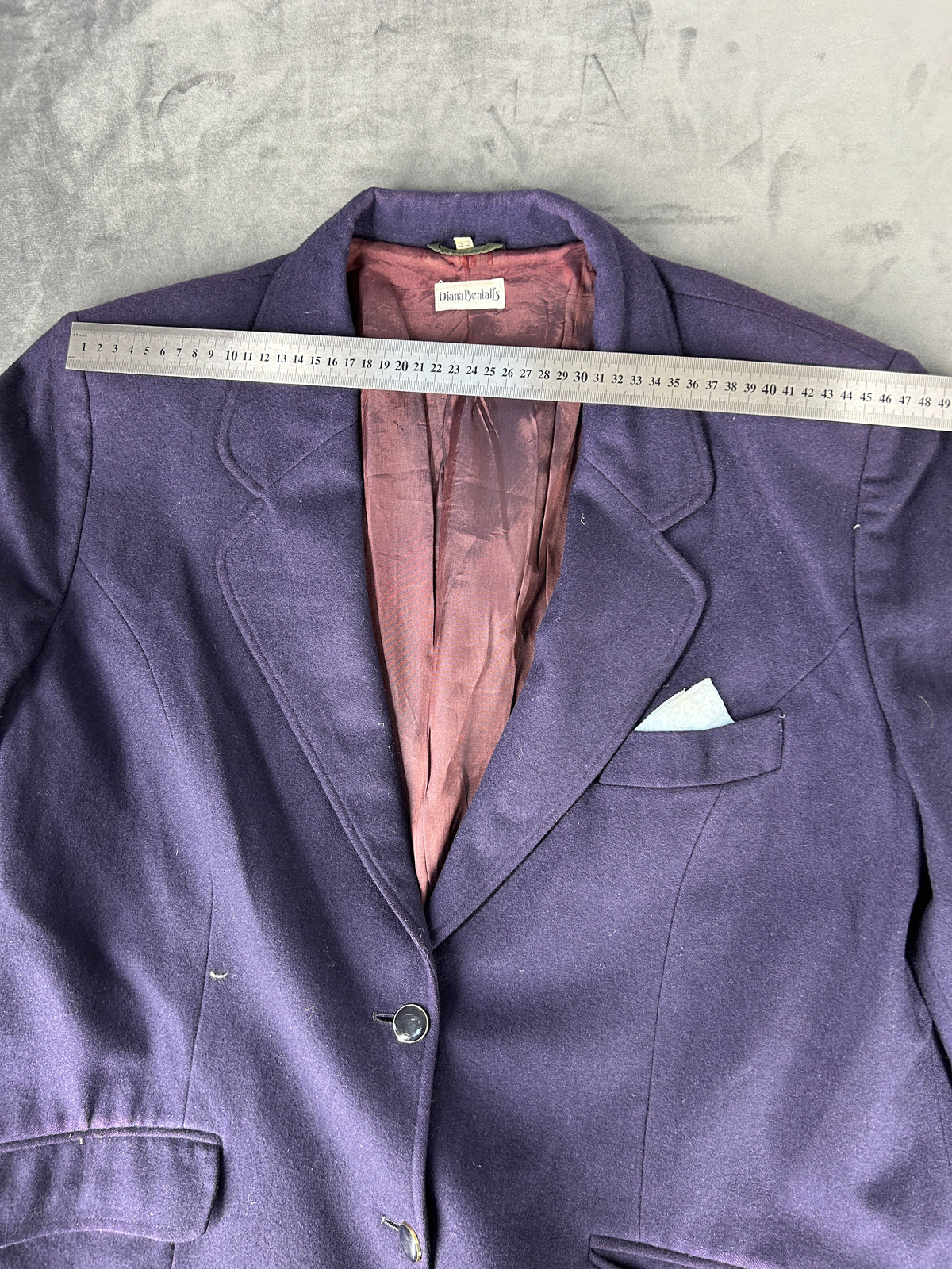 Blazer viola in lana Diana Bentall's vintage – Donna Taglia L