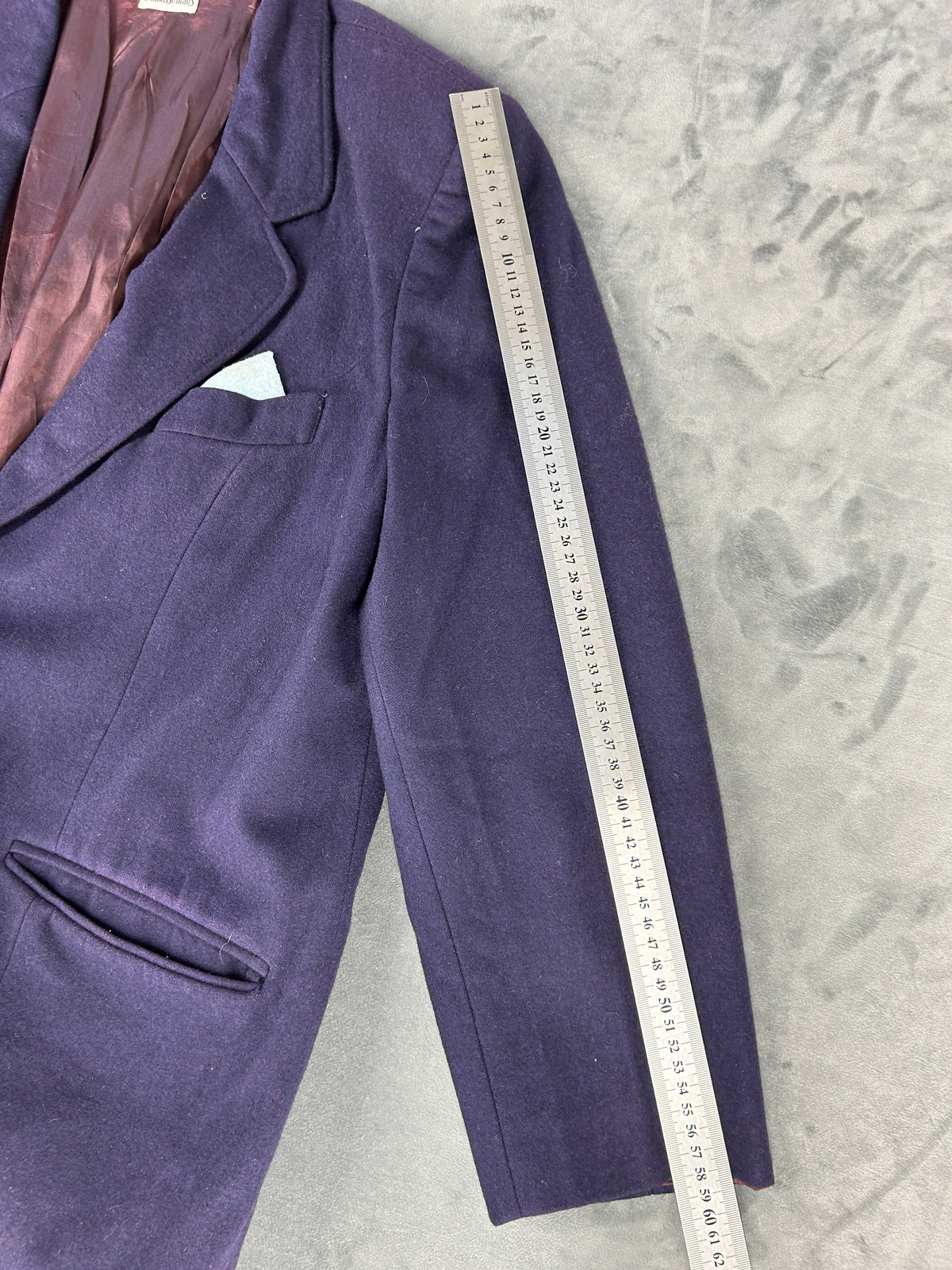 Blazer viola in lana Diana Bentall's vintage – Donna Taglia L