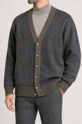 Cardigan in lana fantasia Rodrigo vintage – Uomo Taglia L (IT 50)