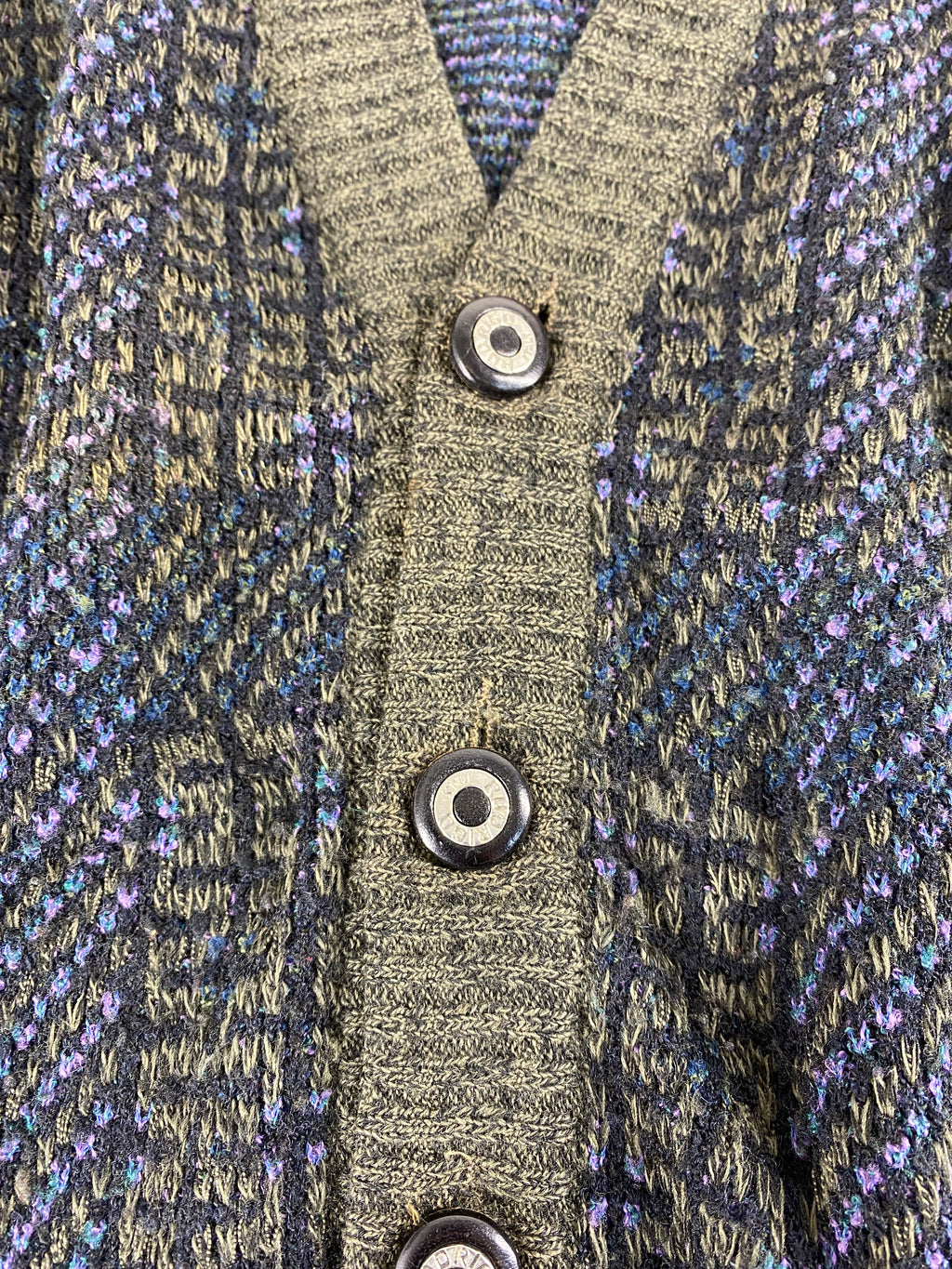 Cardigan in lana fantasia Rodrigo vintage – Uomo Taglia L (IT 50)