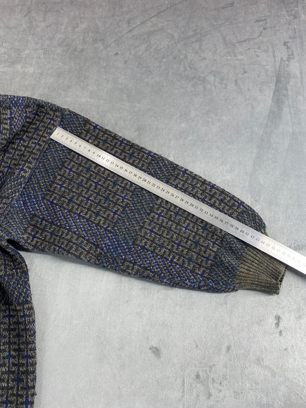 Cardigan in lana fantasia Rodrigo vintage – Uomo Taglia L (IT 50)