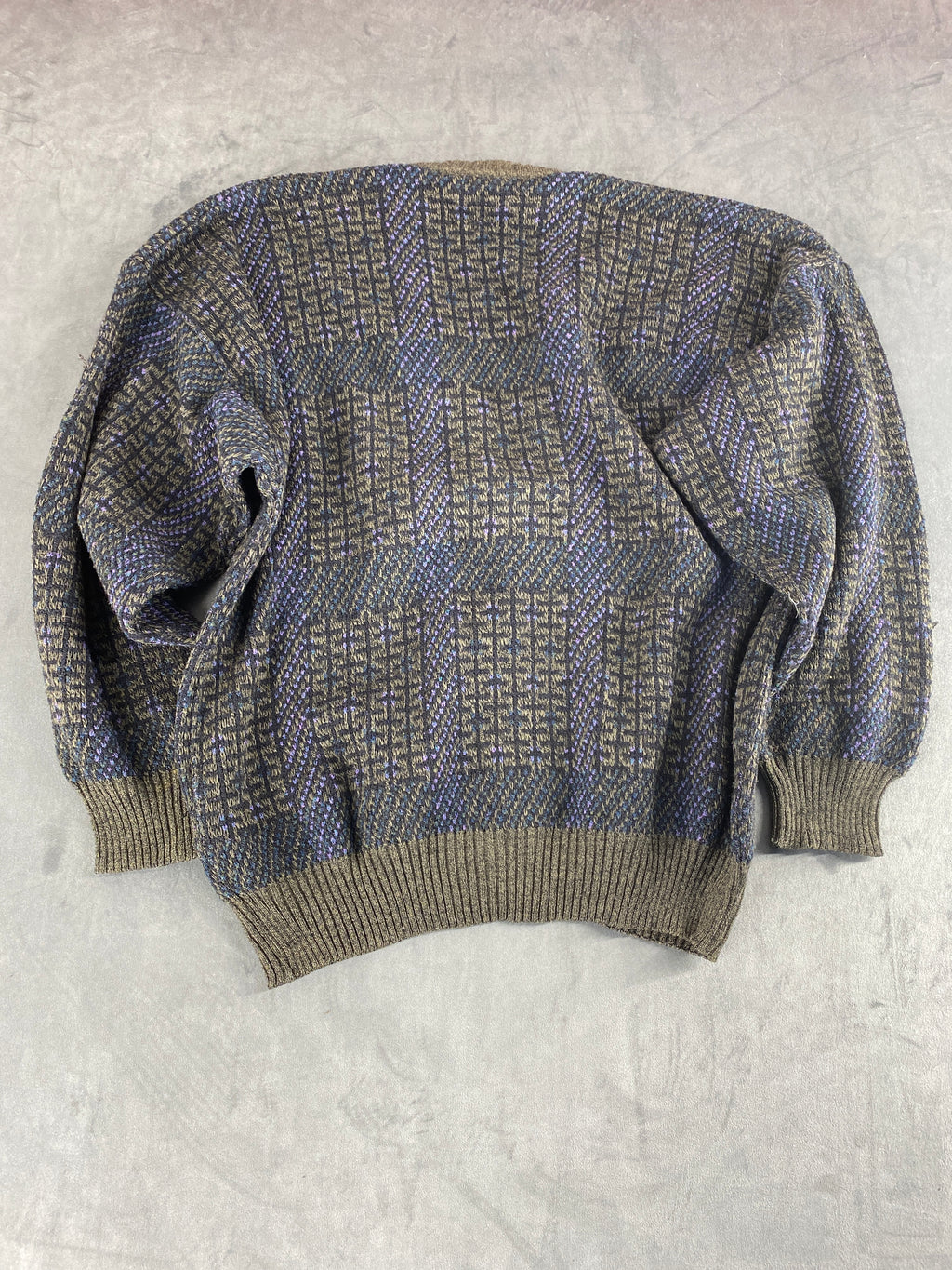 Cardigan in lana fantasia Rodrigo vintage – Uomo Taglia L (IT 50)