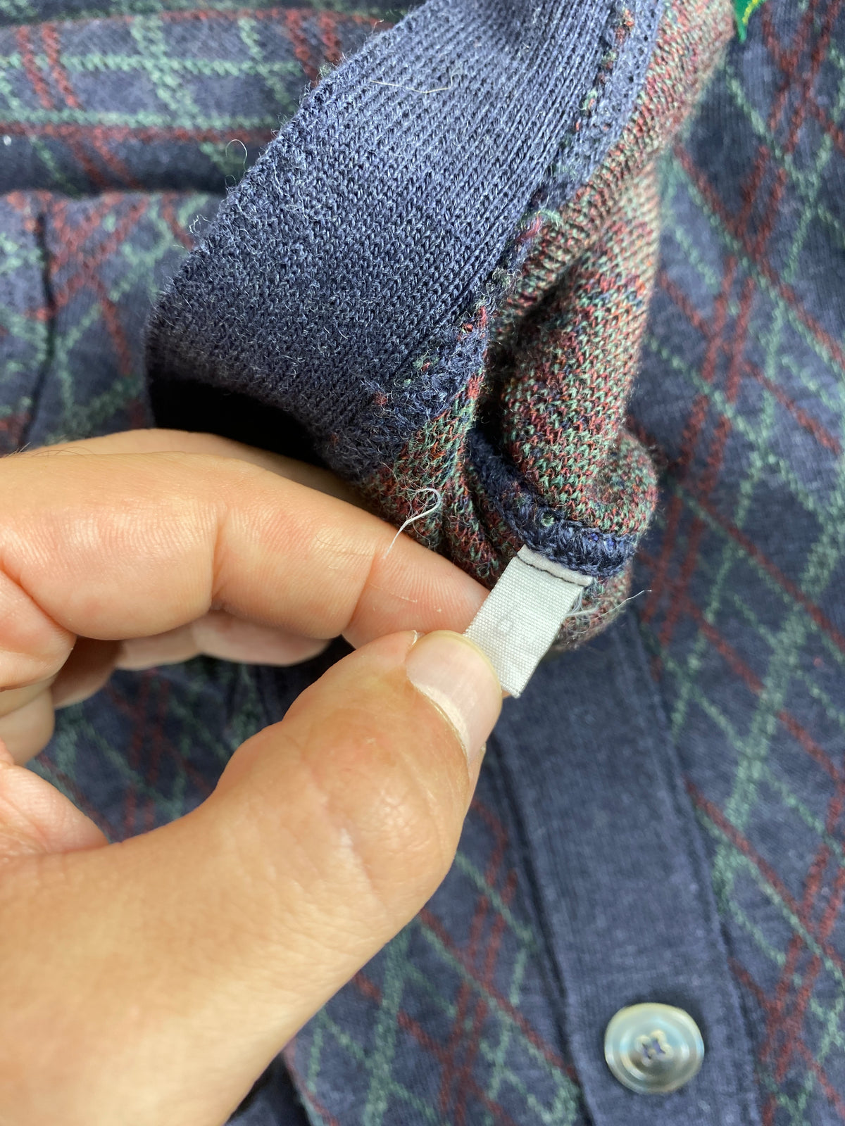 Cardigan in lana a rombi Maggi vintage – Uomo Taglia L