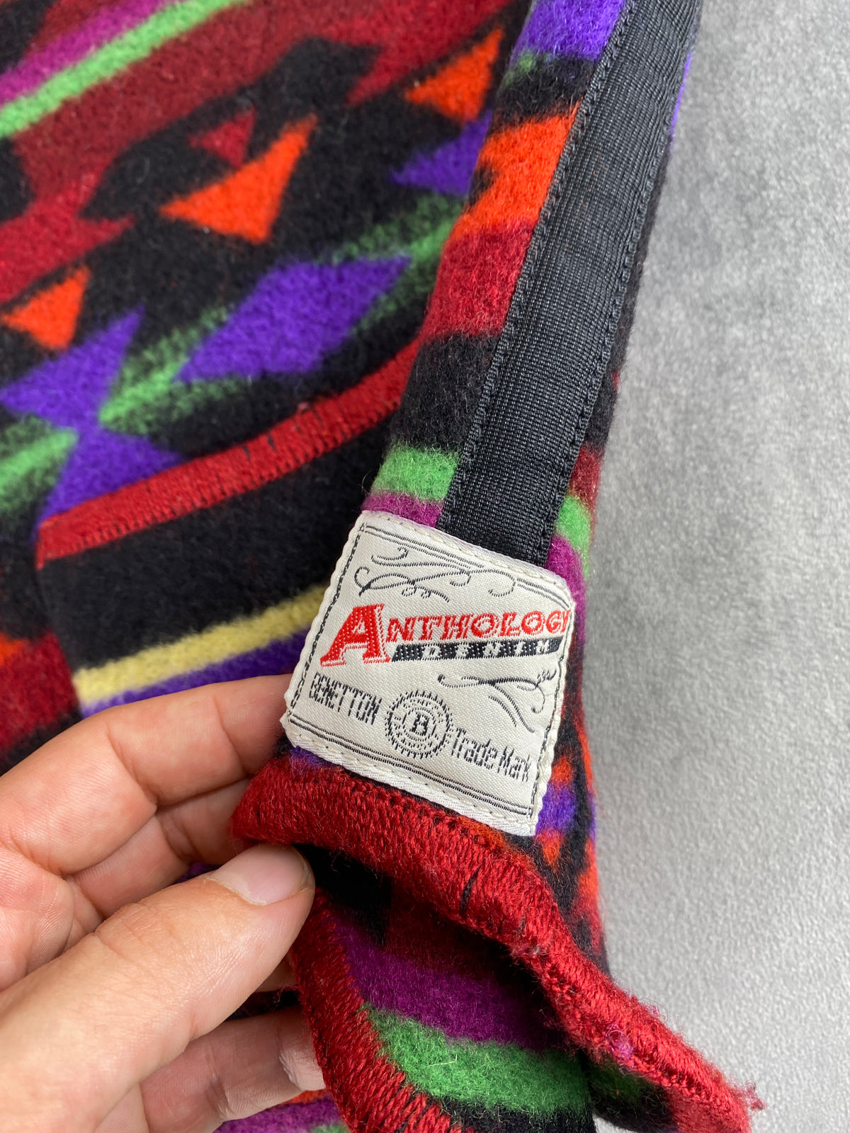 Gilet in lana a fantasia etnica Anthology vintage – Uomo Taglia M (IT 48)