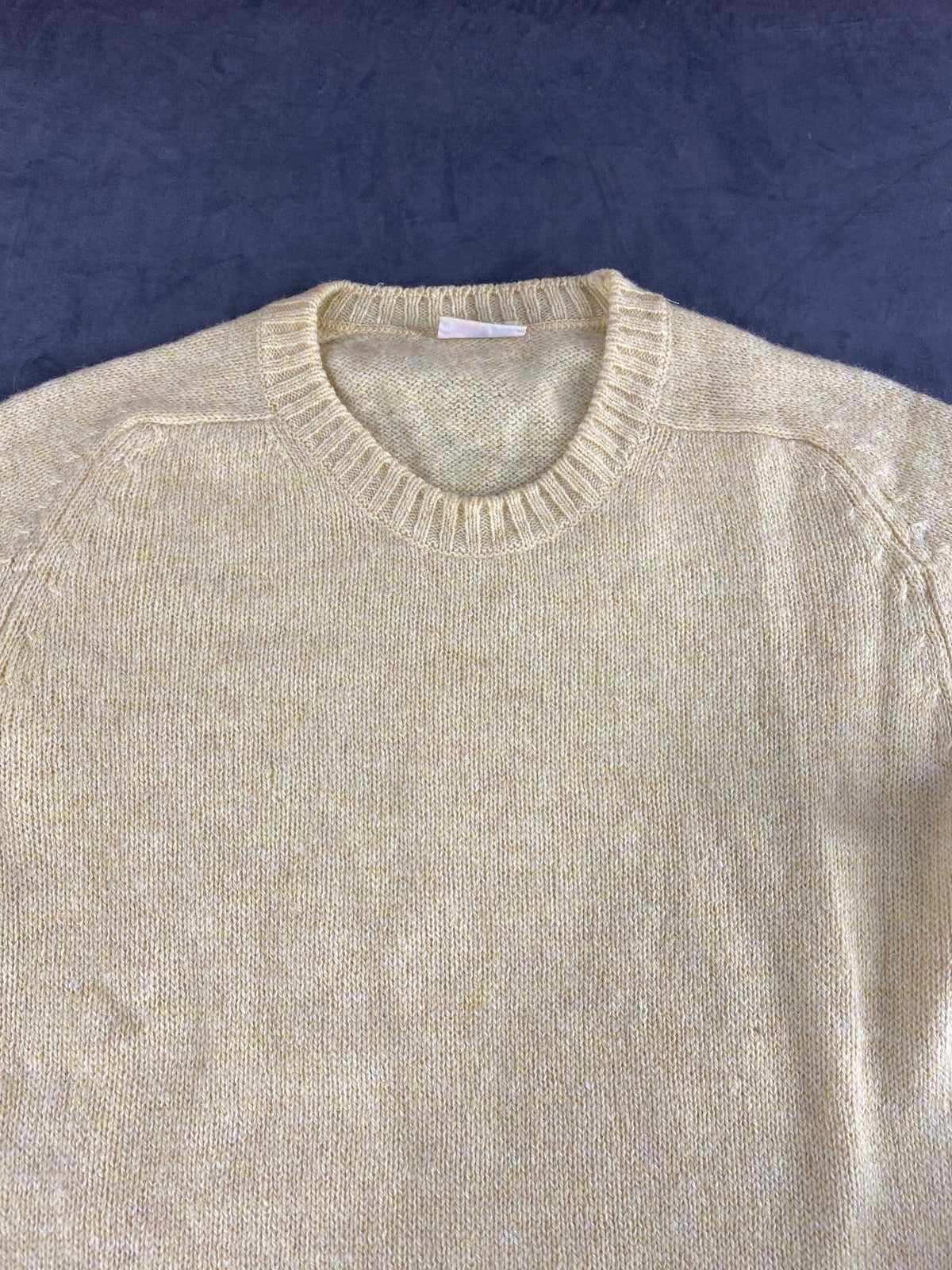 Maglione girocollo lana Shetland panna vintage – Donna Taglia XL