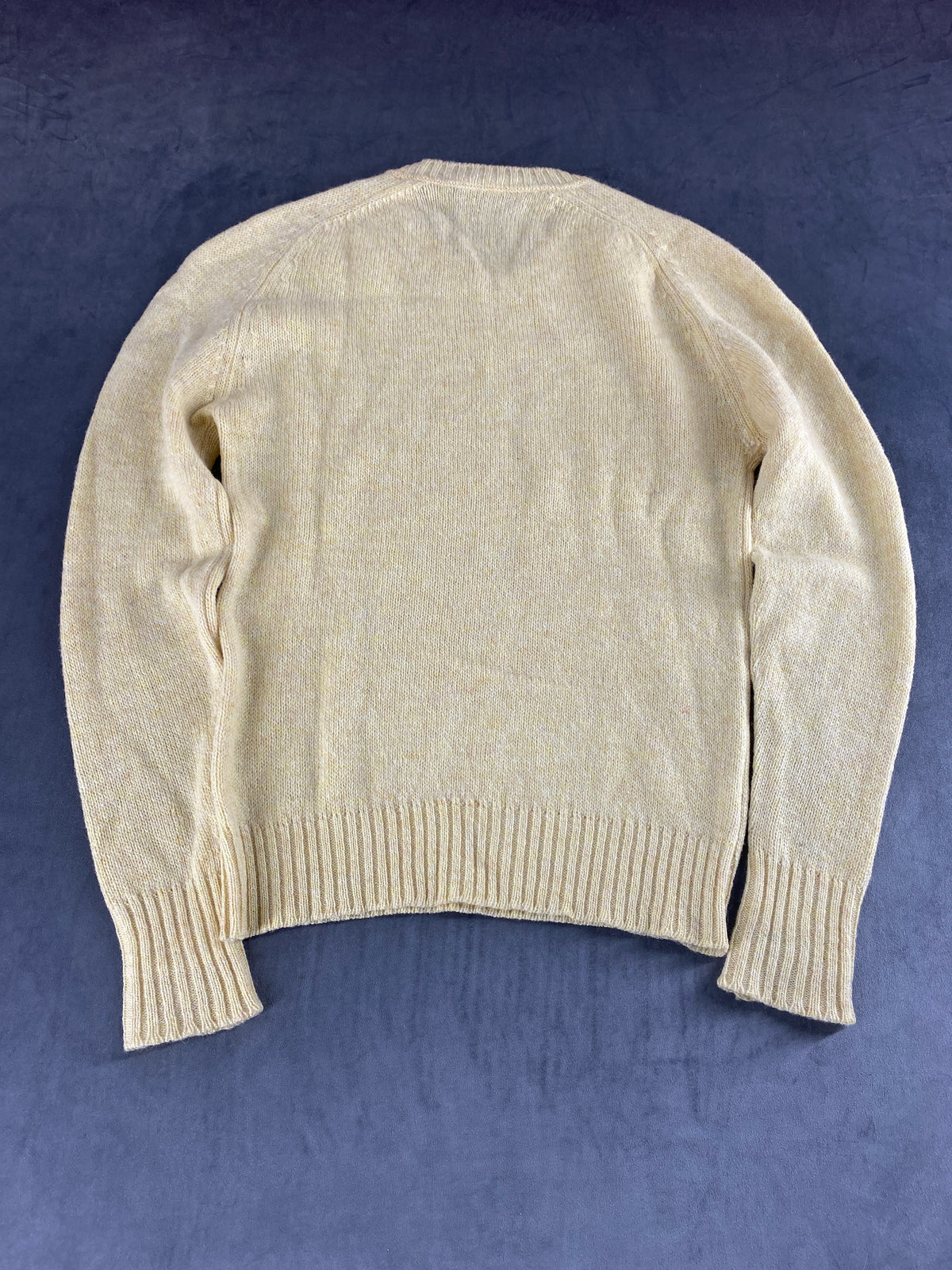 Maglione girocollo lana Shetland panna vintage – Donna Taglia XL