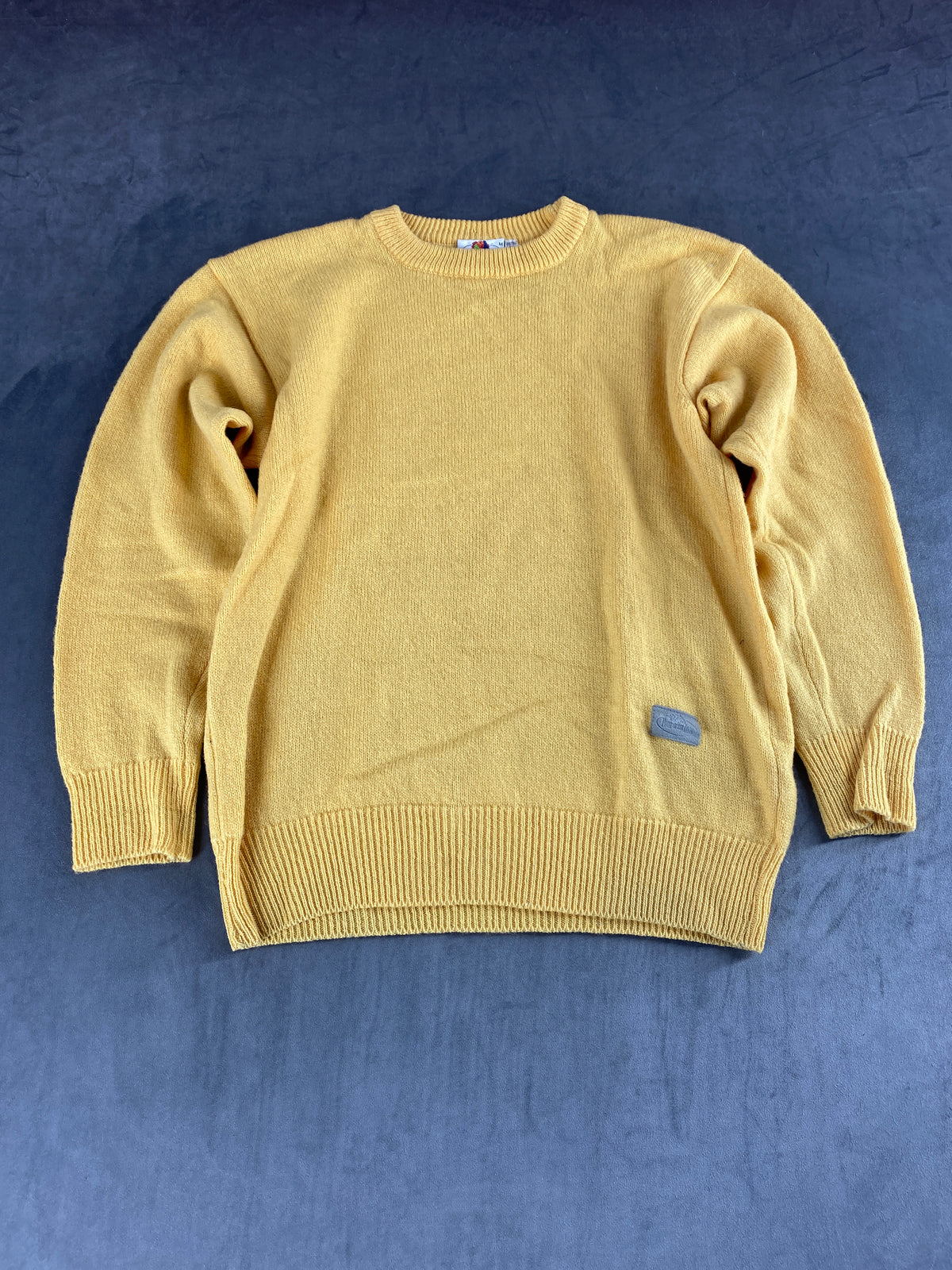 Maglione girocollo lana Fruit of the Loom senape vintage – Donna Taglia L