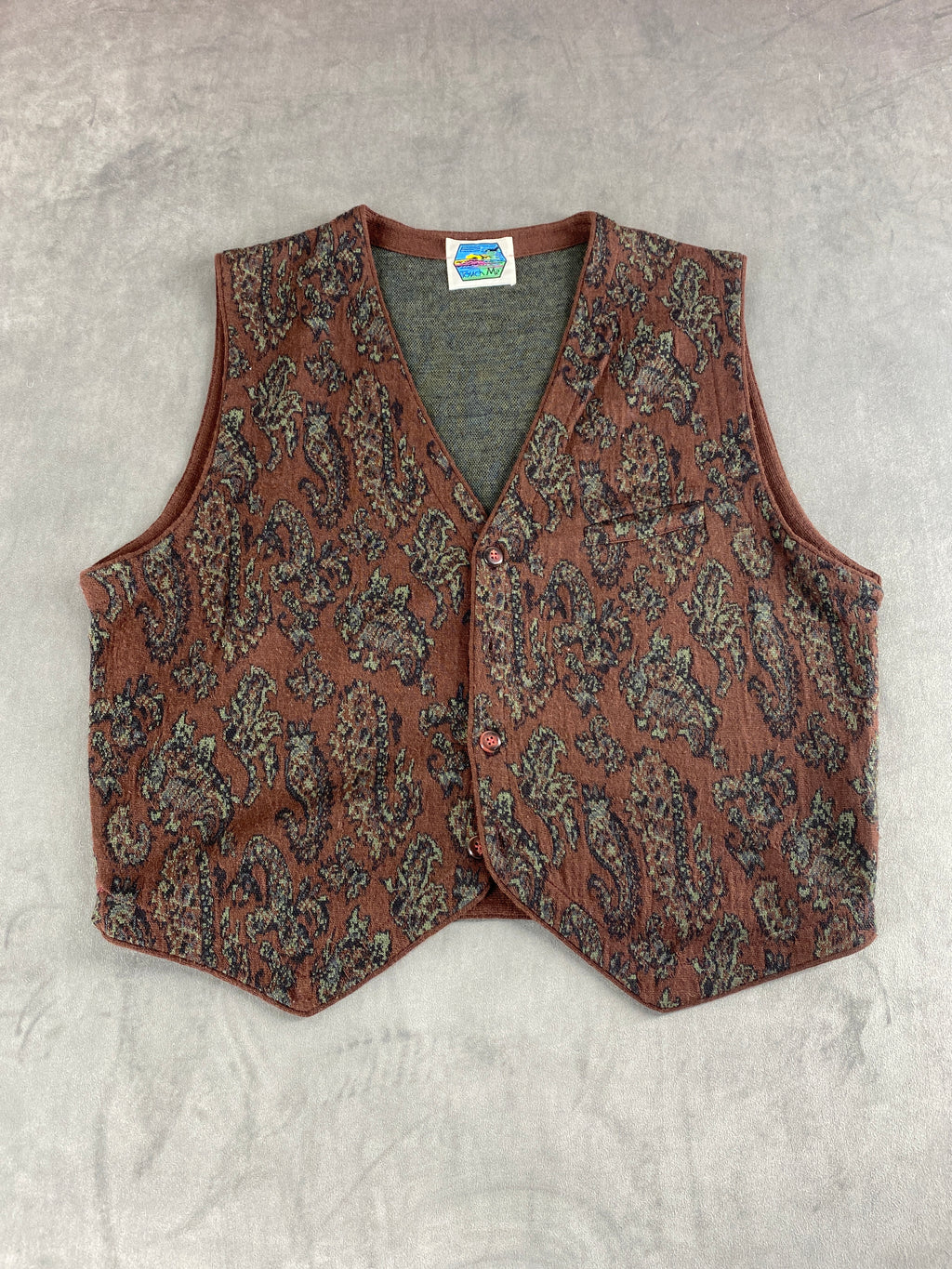 Gilet paisley marrone Touch Me vintage – Uomo Taglia M
