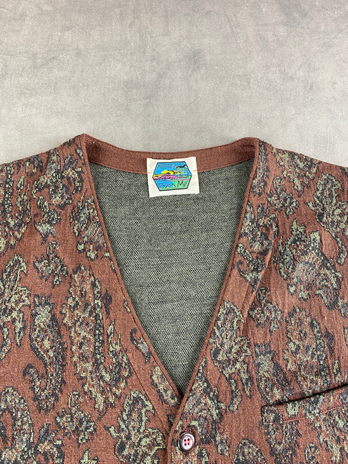 Gilet paisley marrone Touch Me vintage – Uomo Taglia M