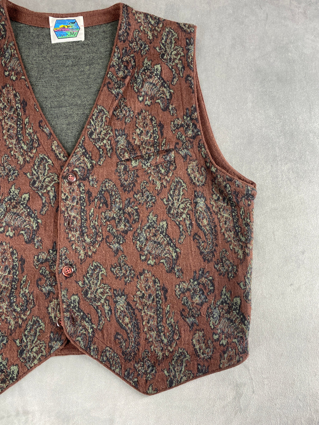 Gilet paisley marrone Touch Me vintage – Uomo Taglia M