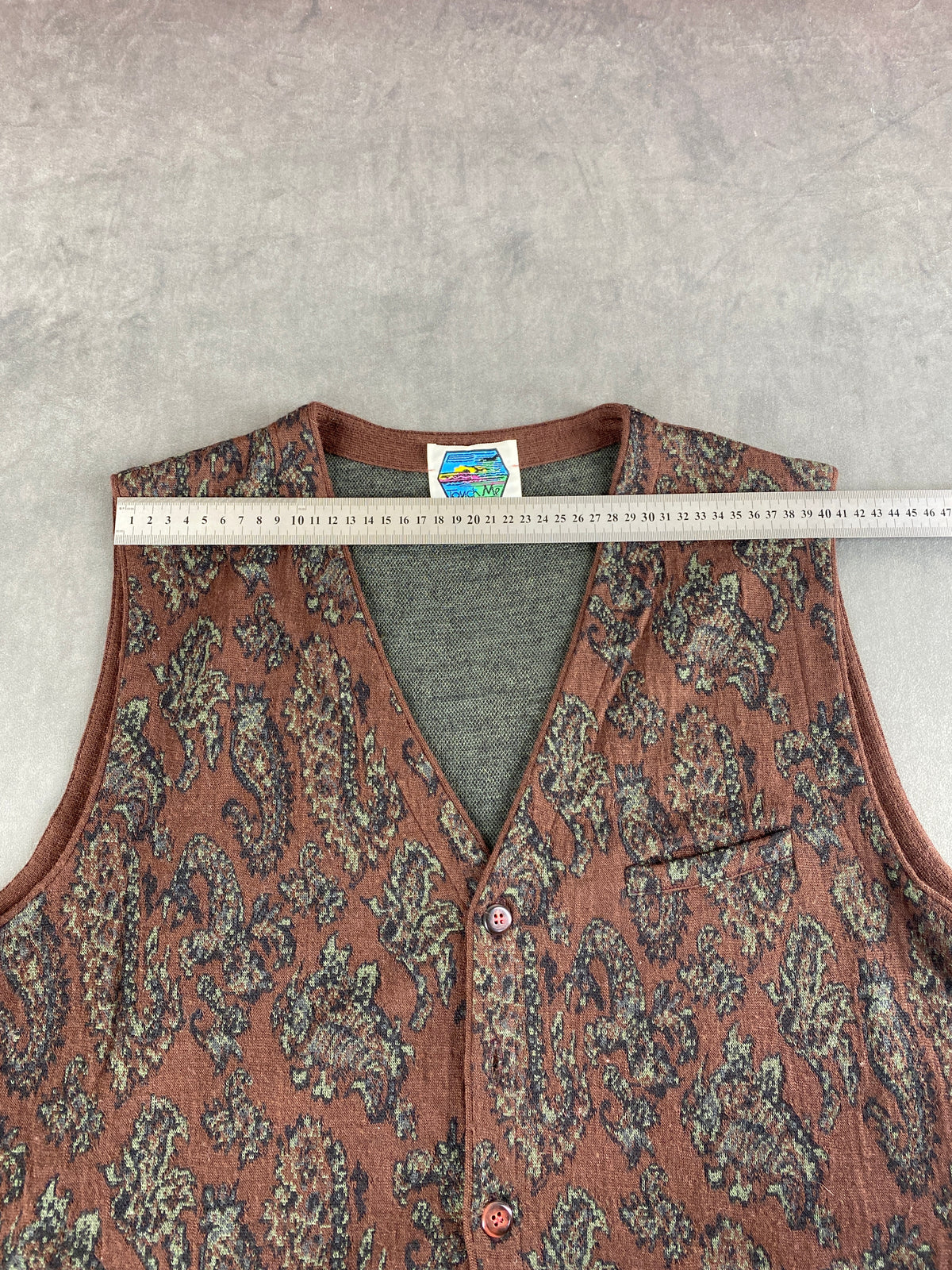 Gilet paisley marrone Touch Me vintage – Uomo Taglia M