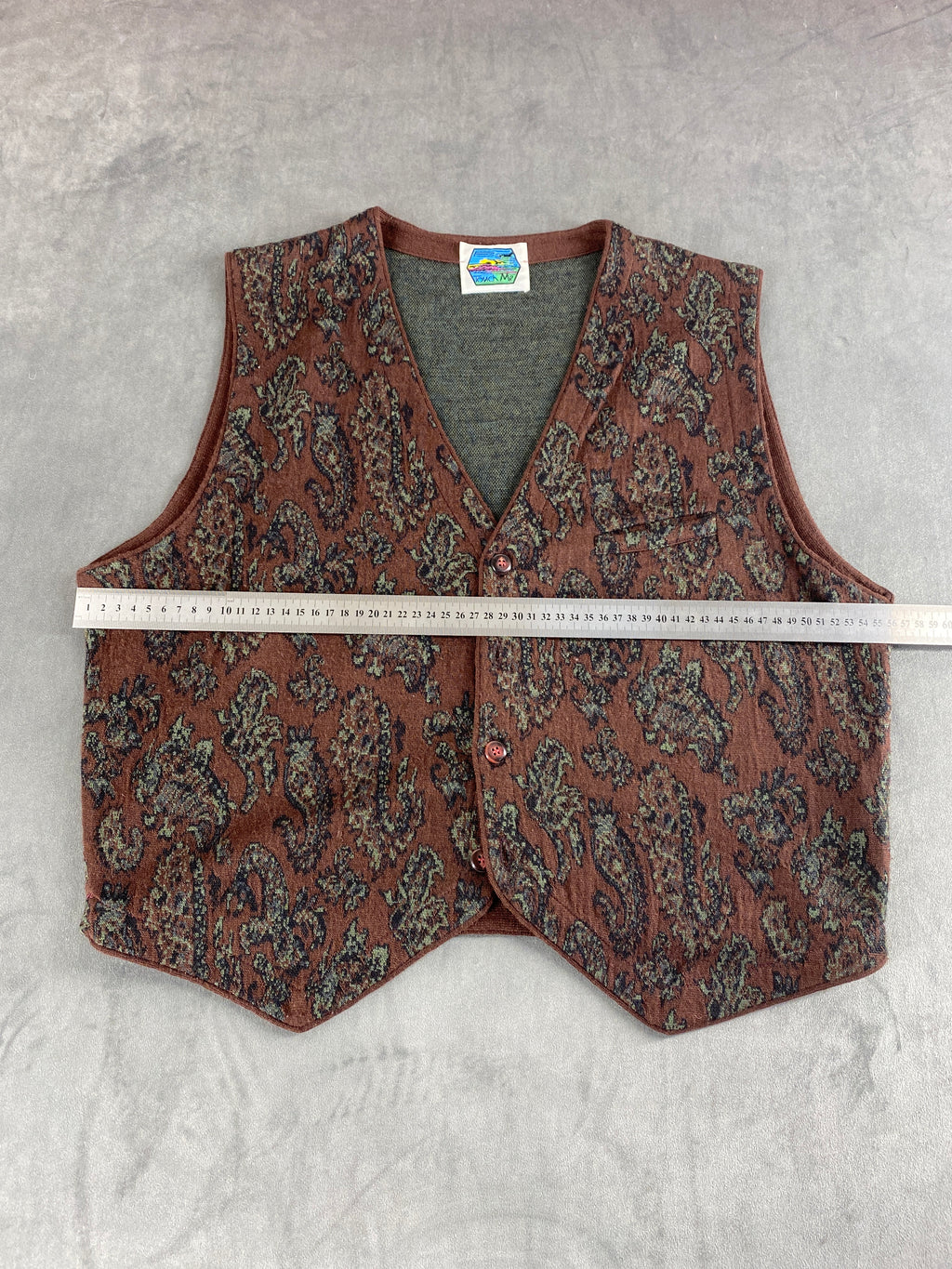 Gilet paisley marrone Touch Me vintage – Uomo Taglia M