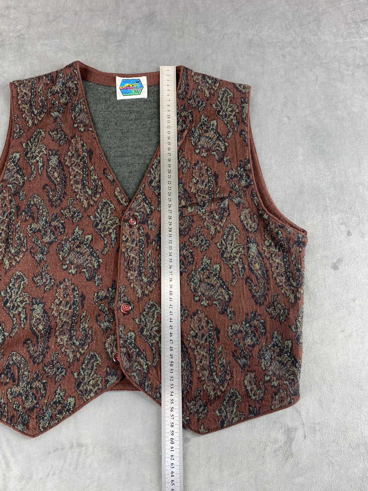 Gilet paisley marrone Touch Me vintage – Uomo Taglia M