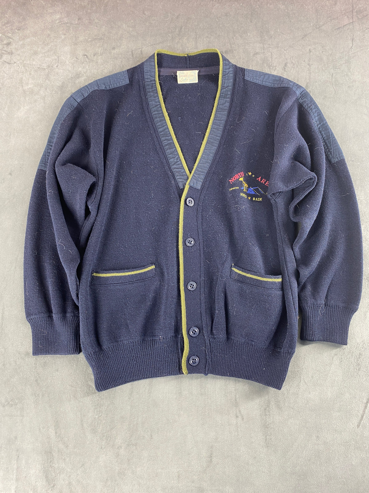 Cardigan in maglia blu navy North Area vintage – Uomo Taglia L