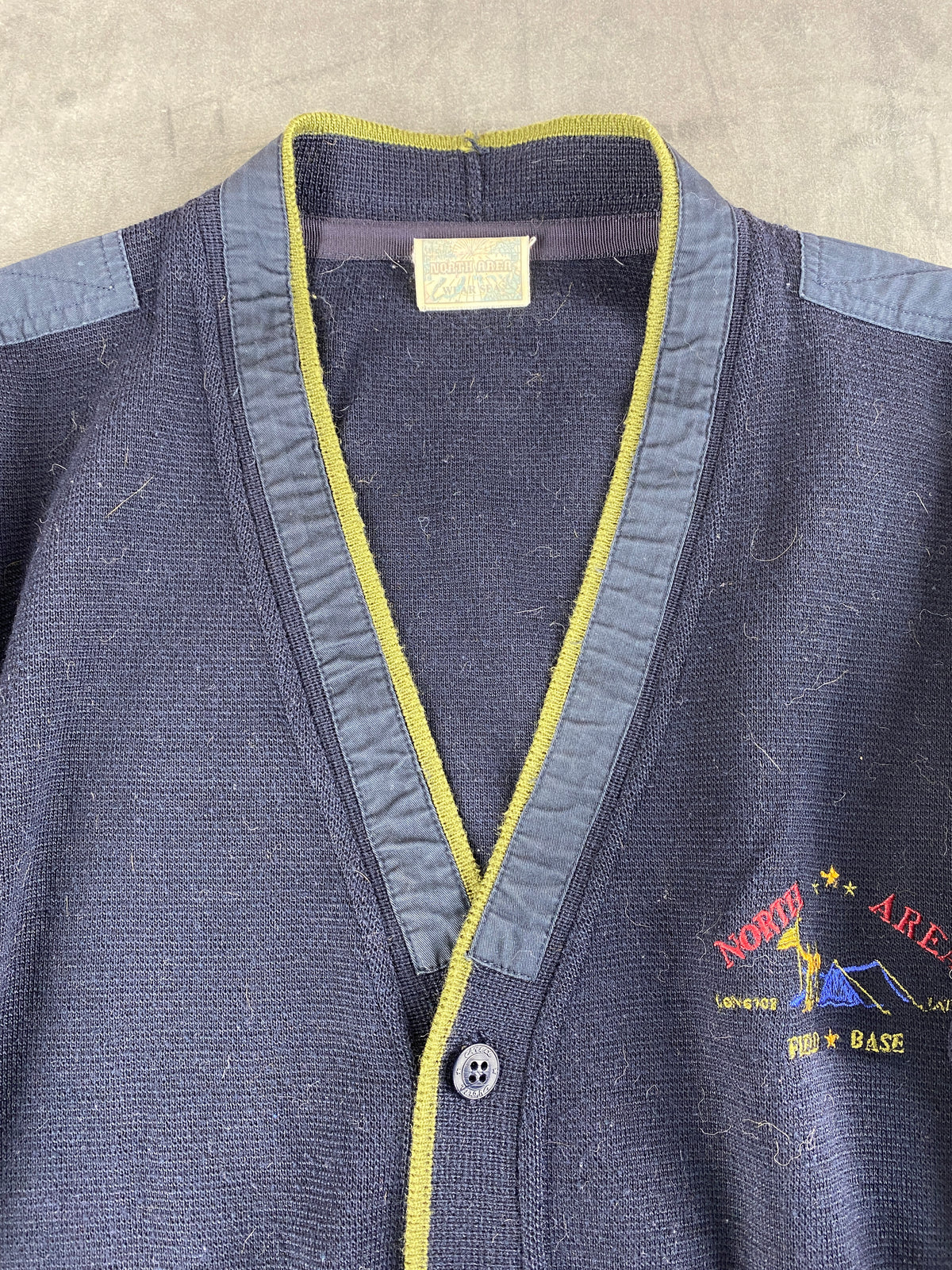 Cardigan in maglia blu navy North Area vintage – Uomo Taglia L