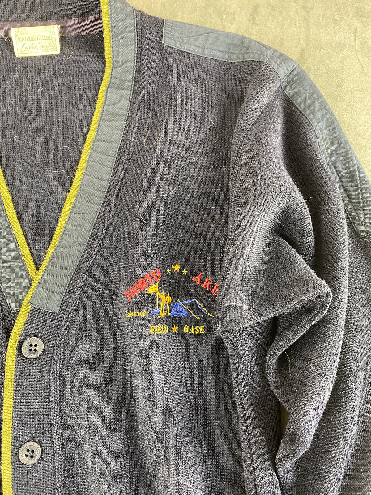 Cardigan in maglia blu navy North Area vintage – Uomo Taglia L