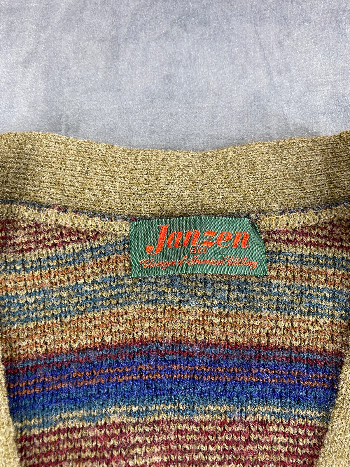 Cardigan in lana a fantasia fair-isle Janzen vintage – Uomo Taglia L