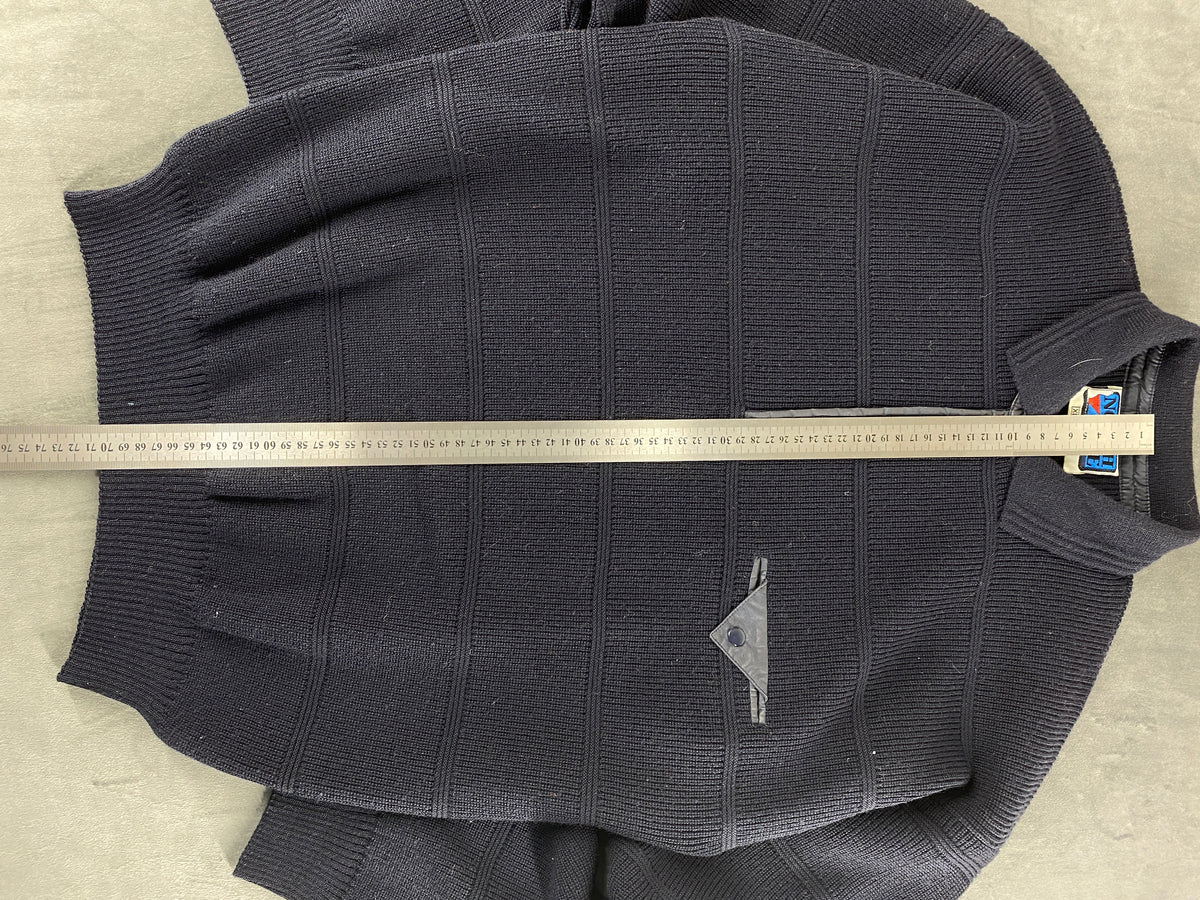 Maglione polo in maglia blu navy North Pole vintage – Uomo Taglia XL