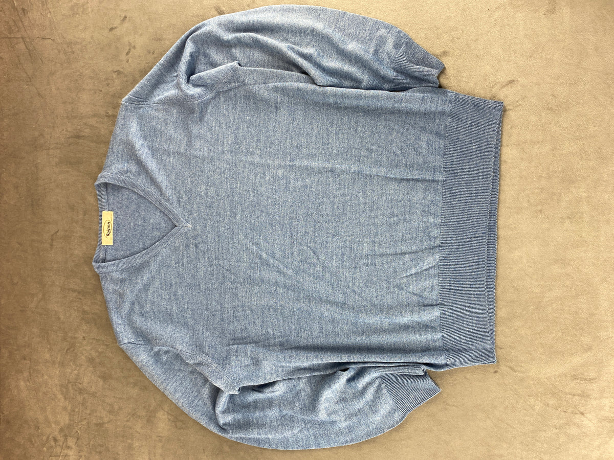 Maglione scollo a V in maglia azzurro Roipan vintage – Uomo Taglia L