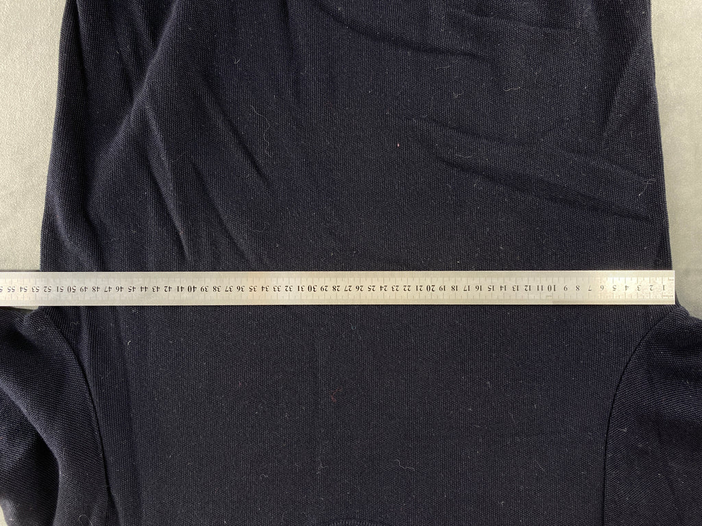 Maglione girocollo in maglia blu navy vintage – Uomo Taglia L